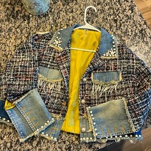 A denim and pearl jacket to envy